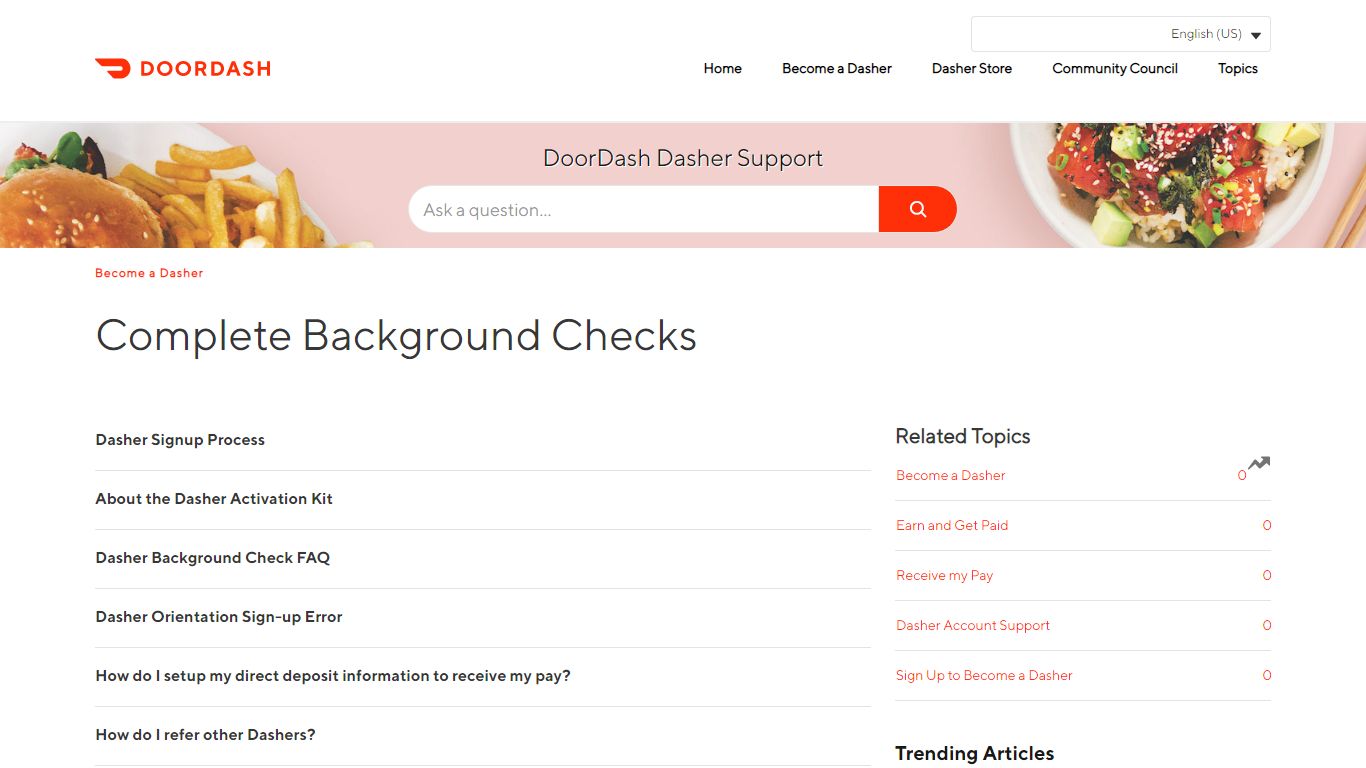 Complete Background Checks - DoorDash